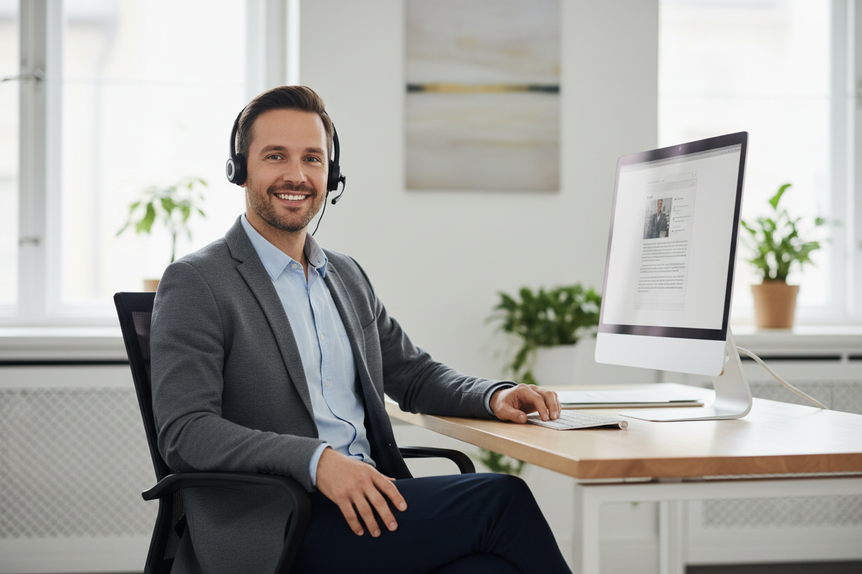 can you generate for me a pic of someone who is customer service   